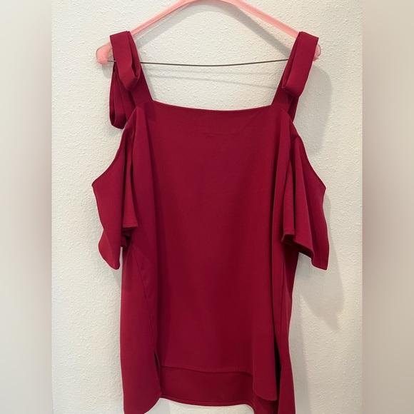 Ann Taylor off shoulder blouse with shoulder straps - Picture 2 of 4